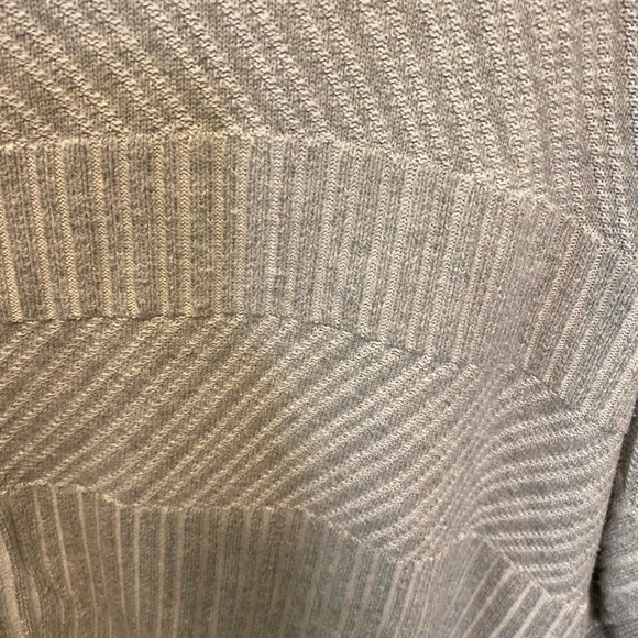 Cute Ribbed Mixed Stripes Open Sides Button Down Cardigan Poncho Sweater SS OS - Picture 10 of 10